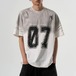 フェードカラーナンバリングルーズラインTシャツ 2col   A00102