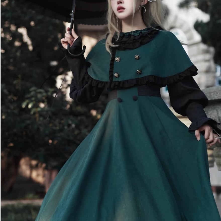 森ガール クラロリ セットアップ 3点セット クローク ジャケット