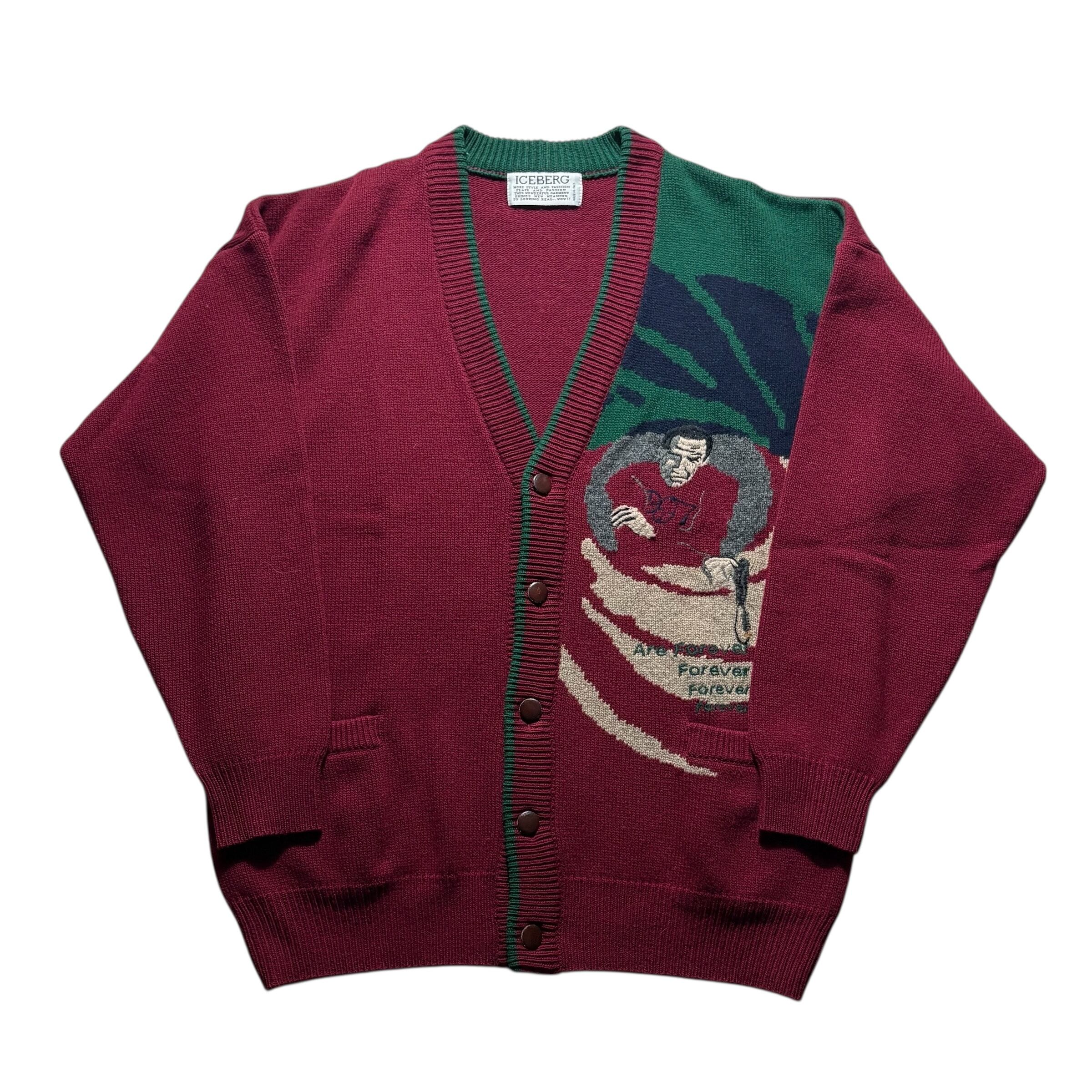 vintage ICEBERG × 007 wool knit cardigan | NOIR ONLINE