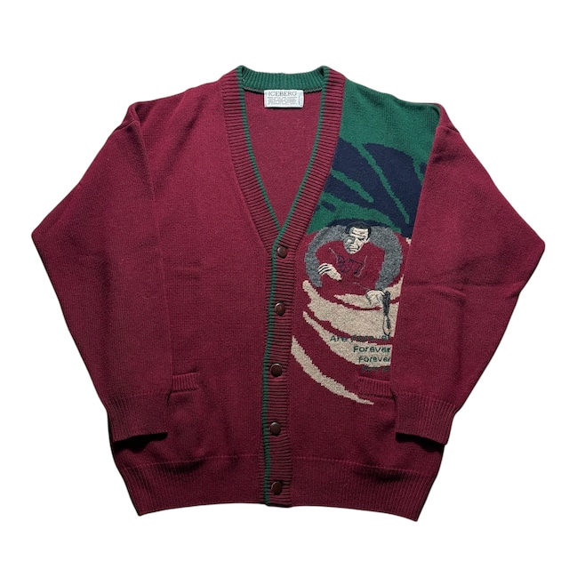 vintage ICEBERG × 007 wool knit cardigan