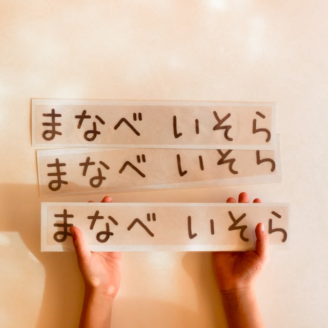 【3点set】ベルベット調ひらがなワッペン-ちょうじょのていねいな文字-