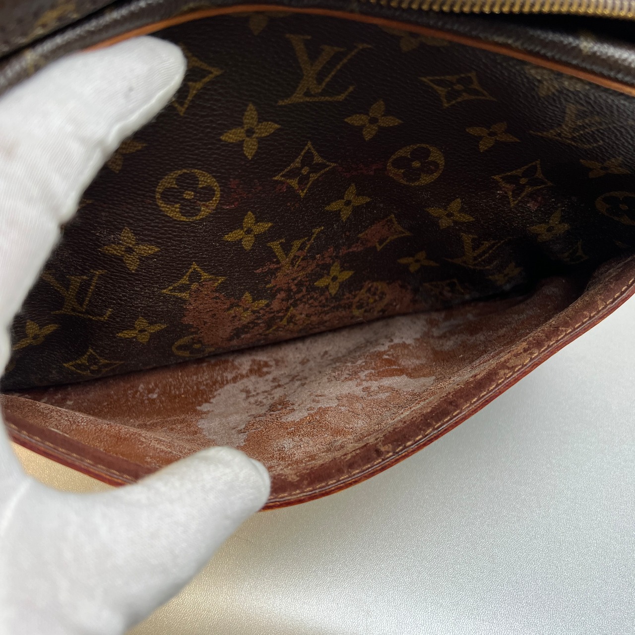 LOUIS VUITTON ルイヴィトン モノグラム コンピエーニュ 28 セカンドバッグ  レザー ハンドバッグ ブラウン A-12142