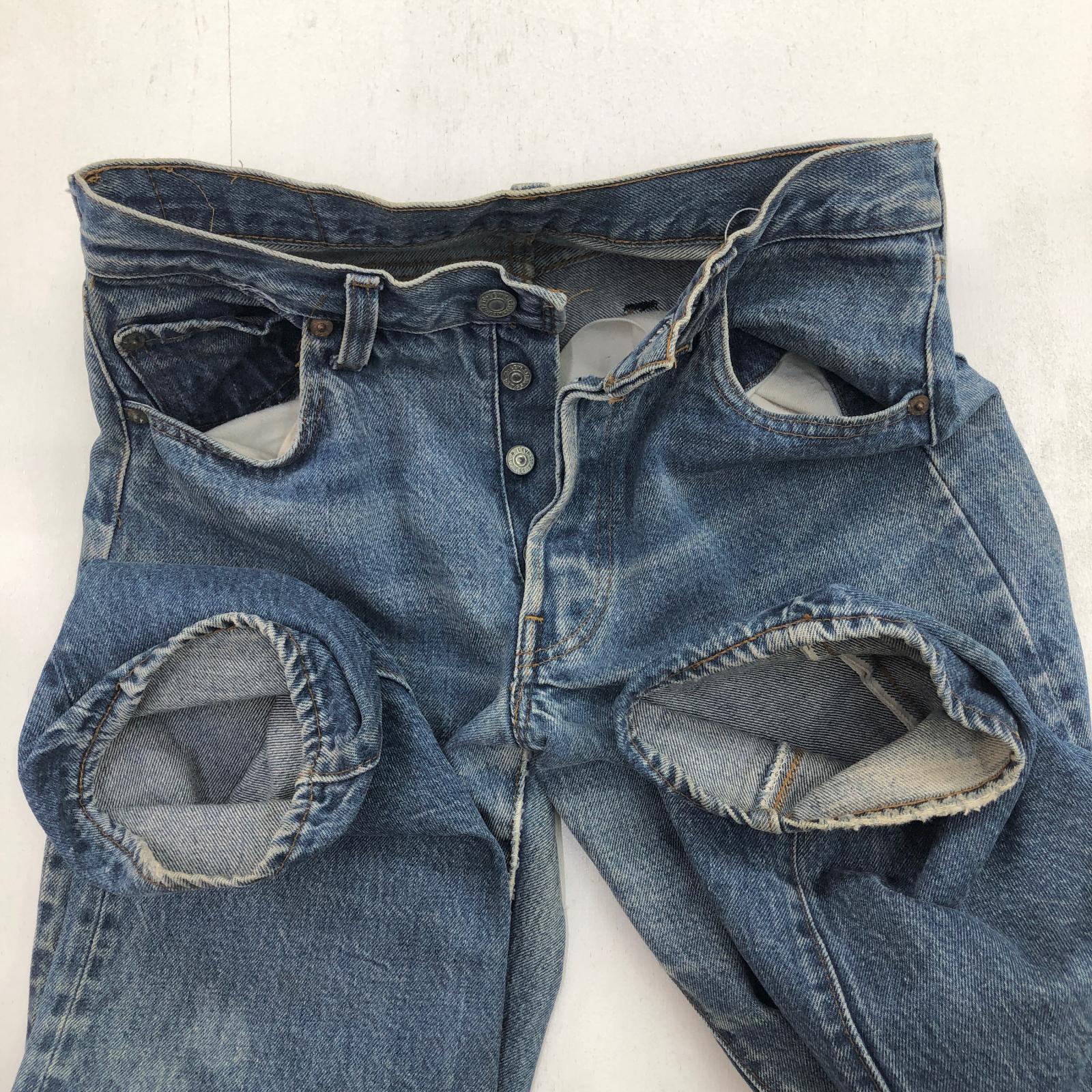 メンズ 80s USA製 リーバイス 501 ハチマル 内股シングル デニムパンツ