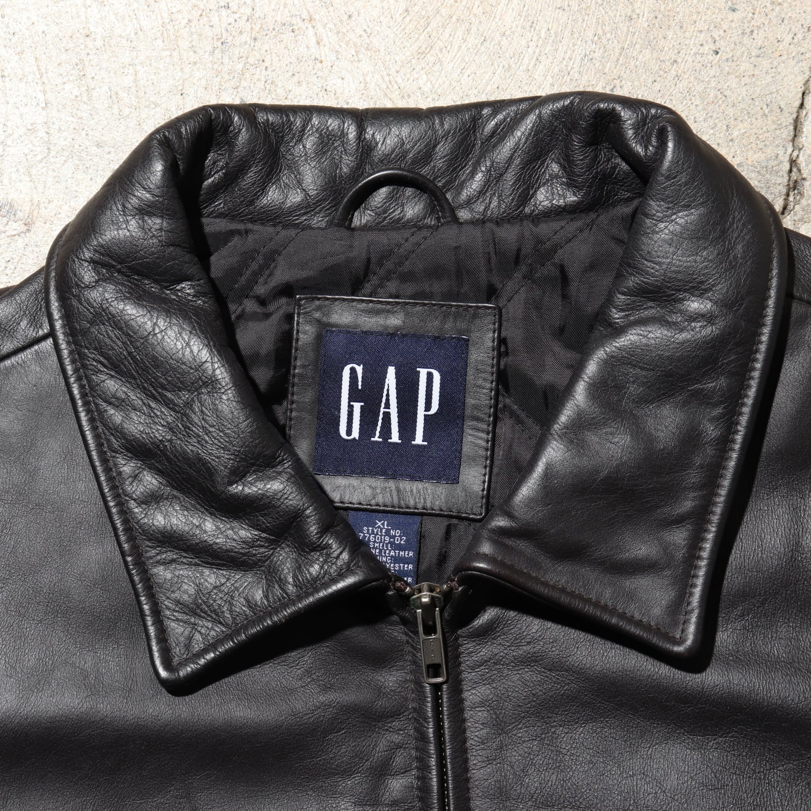 美品 XL OLD GAP ダークブラウン 本革 レザージャケット オールド ...