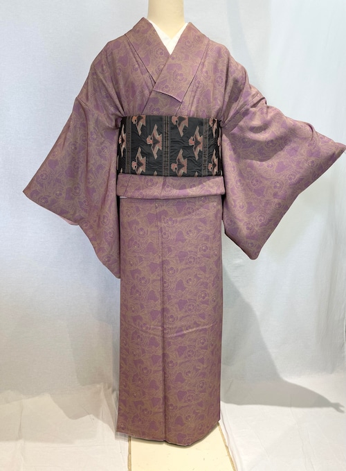 2145 染め小紋 袷単品 Komon Kimono (lined kimono)