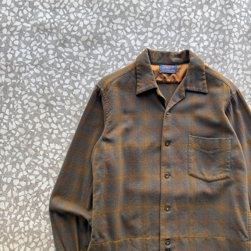 PENDLETON / 50's Wool Board Shirt sizeM