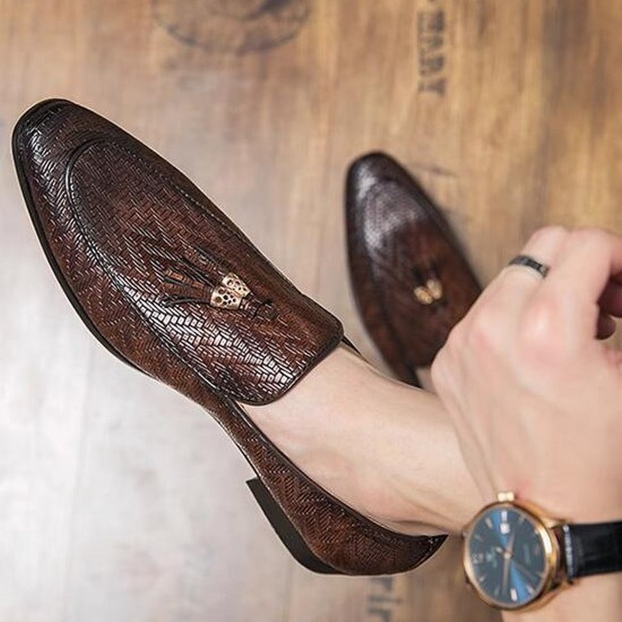 tassel leather shoes 00383