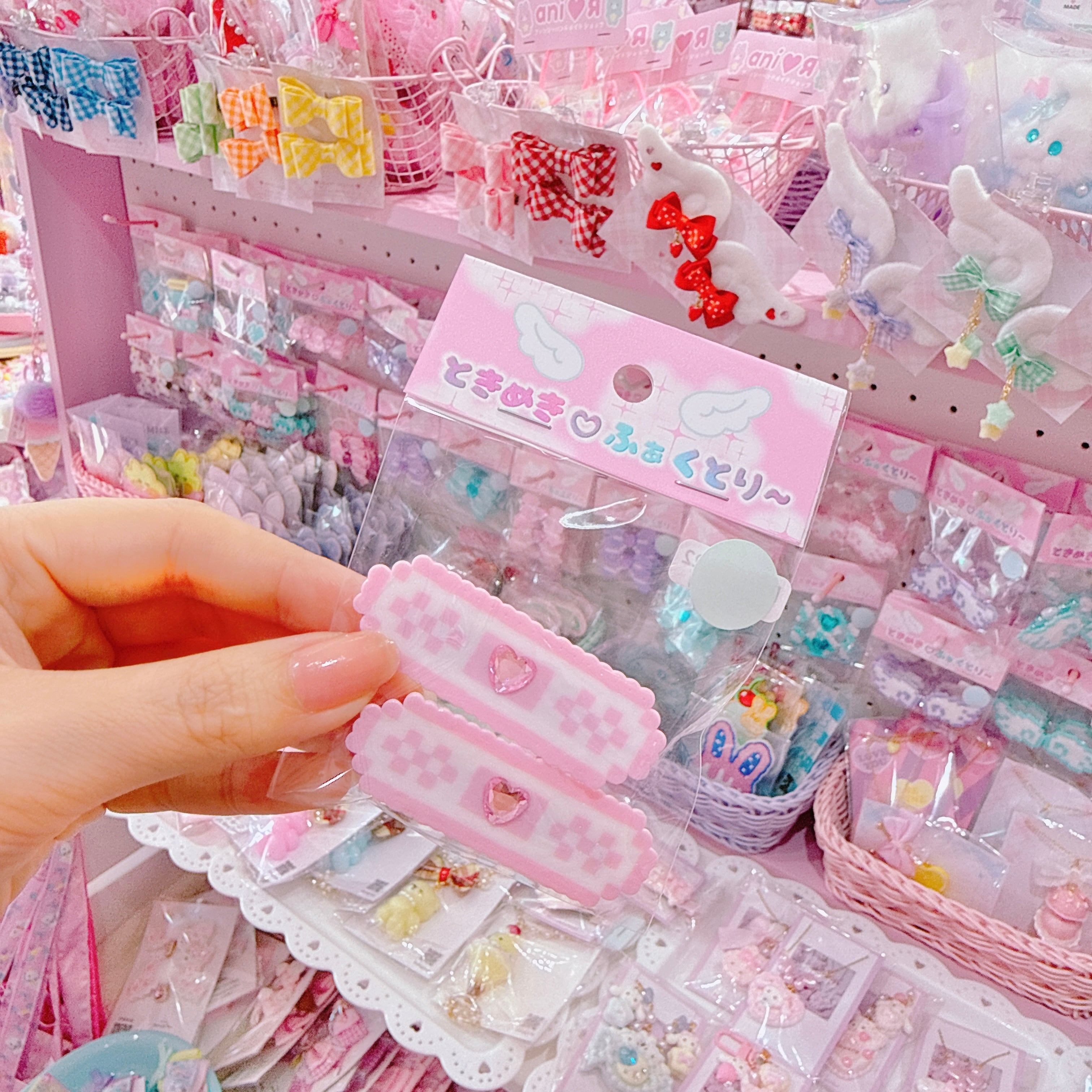 【R1】11-22シングルばんそうこうツインヘアクリップ