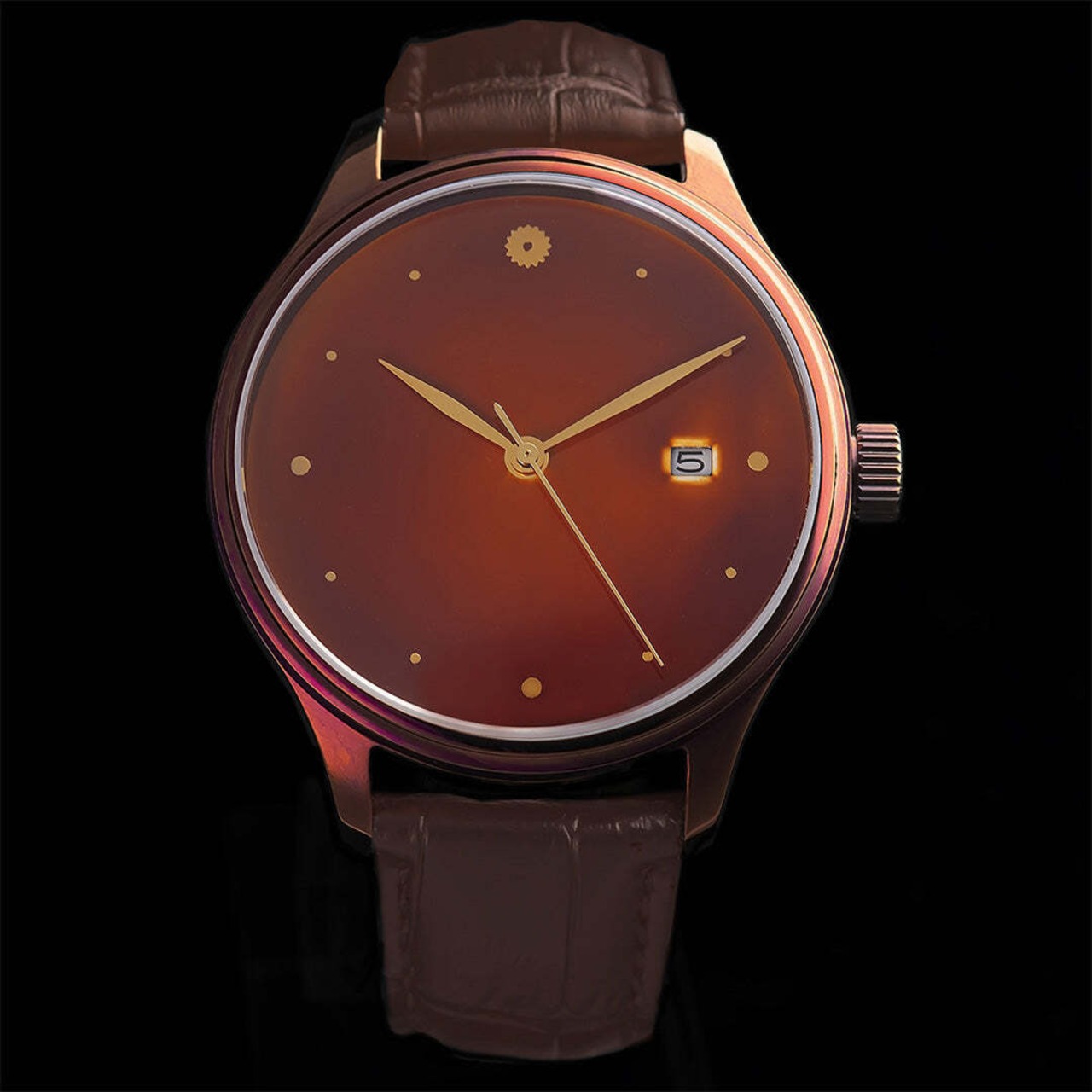 ドリームウォッチ・漆・白檀塗 カラー 本牛革スムース ベルト