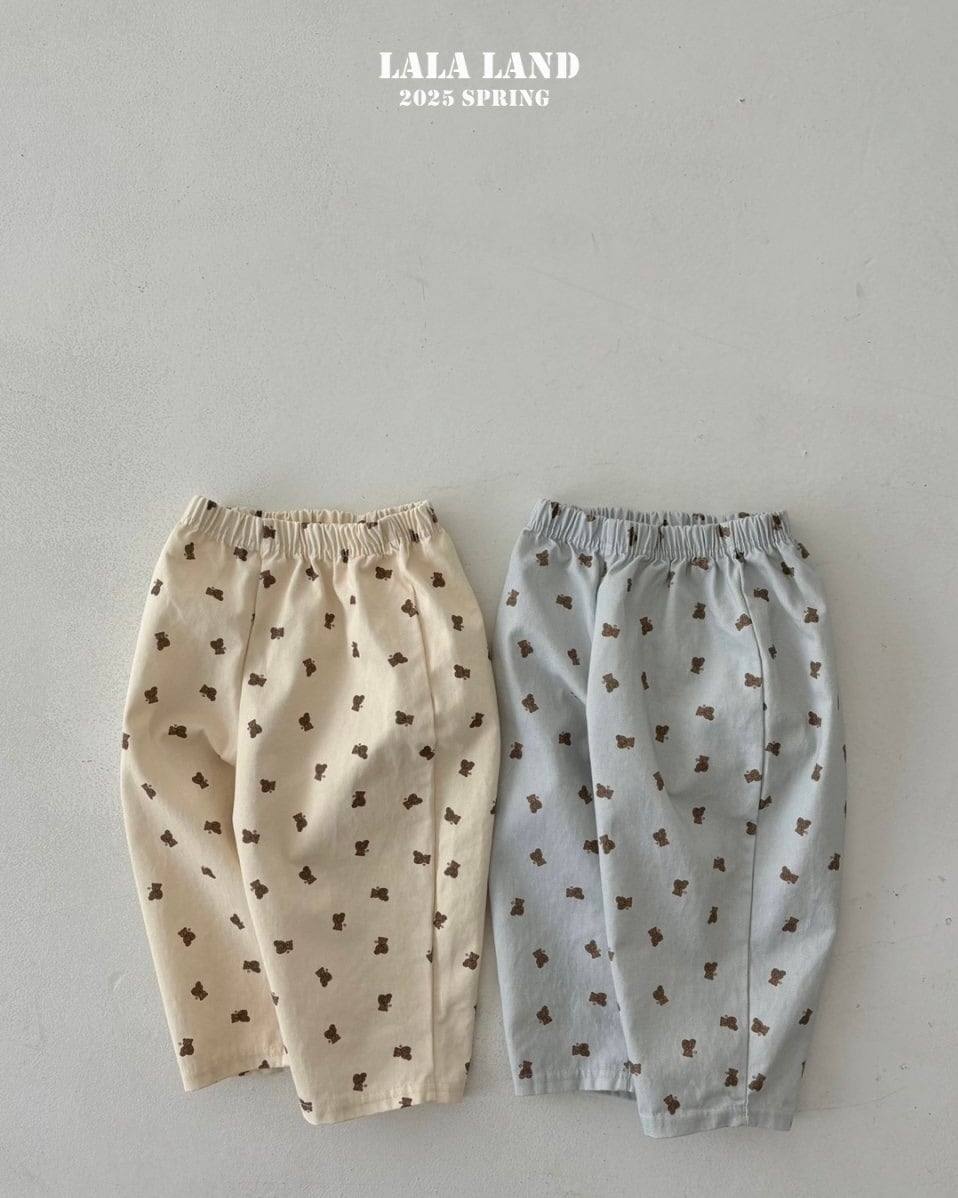★【即納】ちいさなくまがいっぱい♡|デイリーパンツ 《 XS/sora XL/cream 》