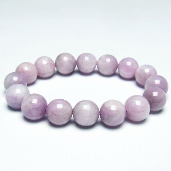 クンツァイト ブレスレット 13mm ミルキークンツァイト 一点物 111-19672