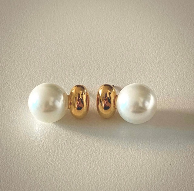 snow ball pearl pierce【 2color 】No.P058