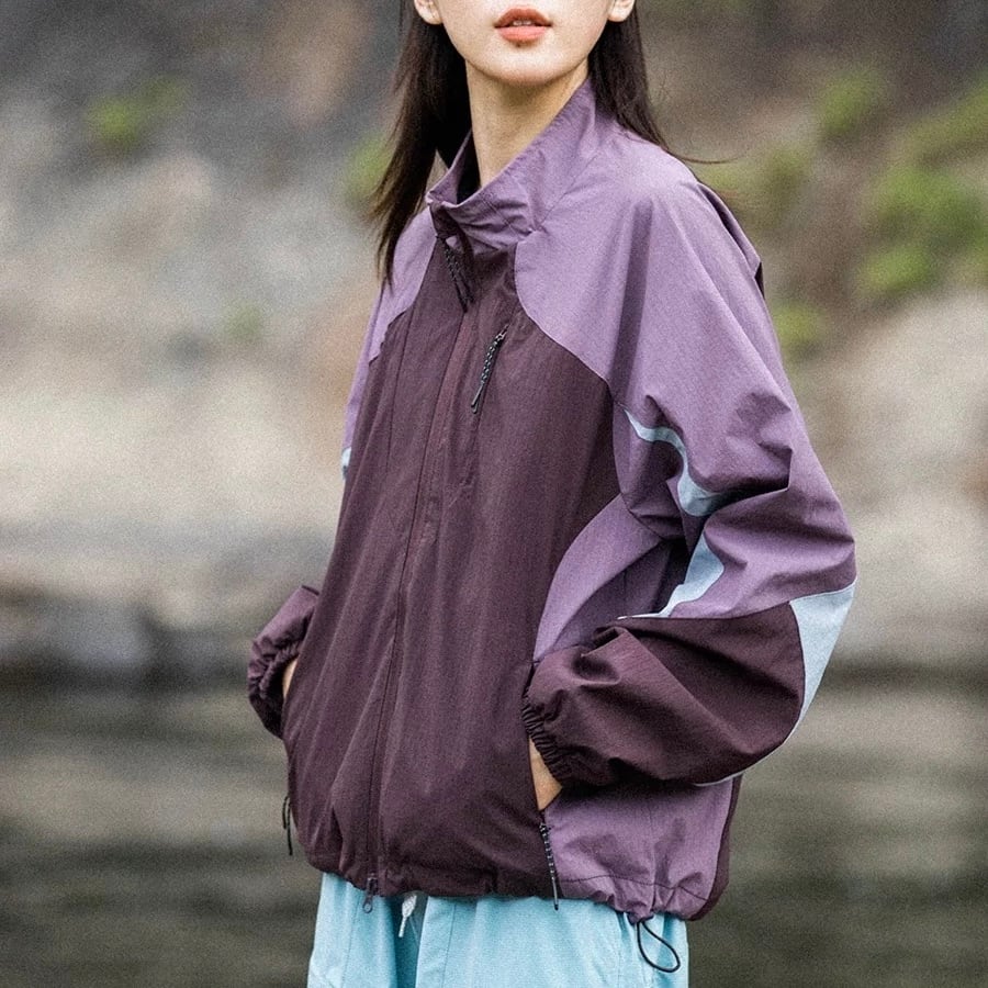 ライトカラーブロックウィンドジャケット J0287