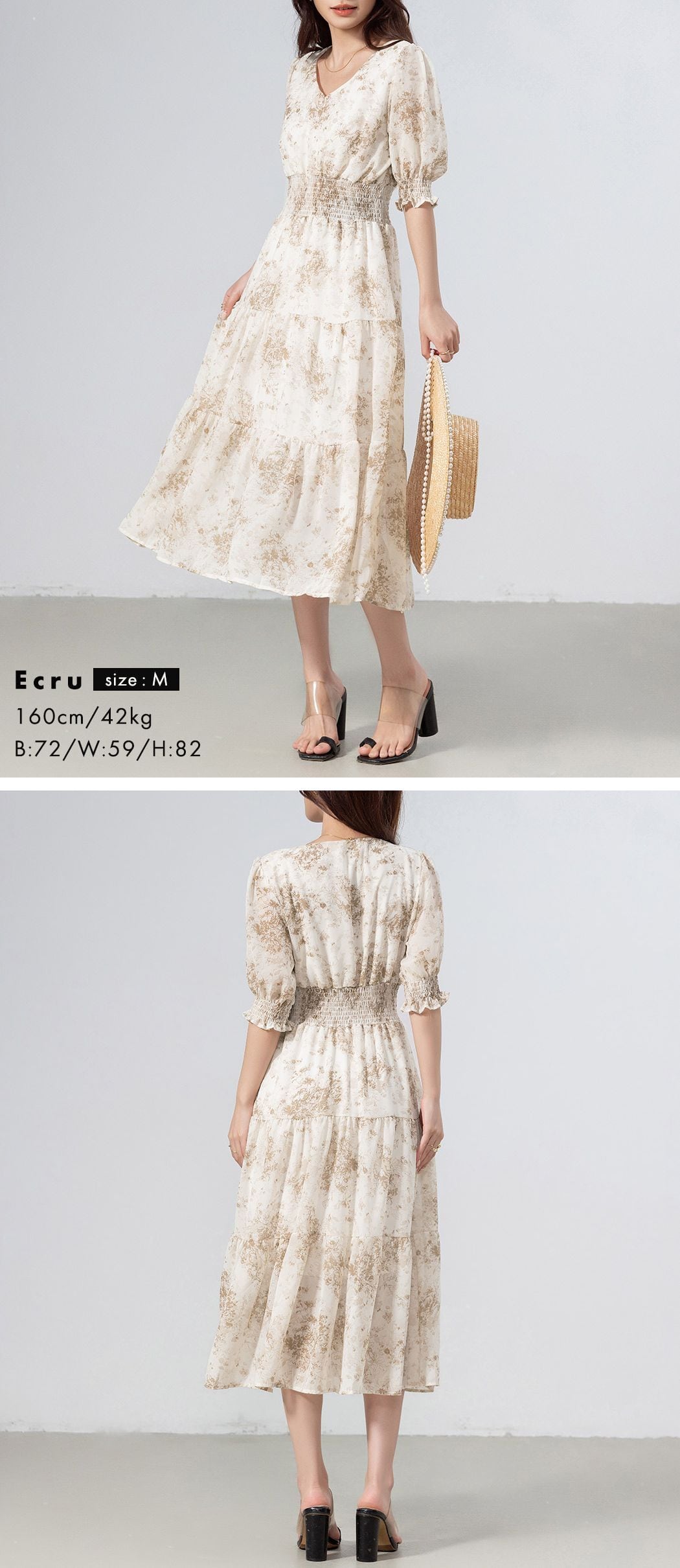 シャーリングワンピース メール便】ウエストシャーリングワンピース／tops1962 | DAY