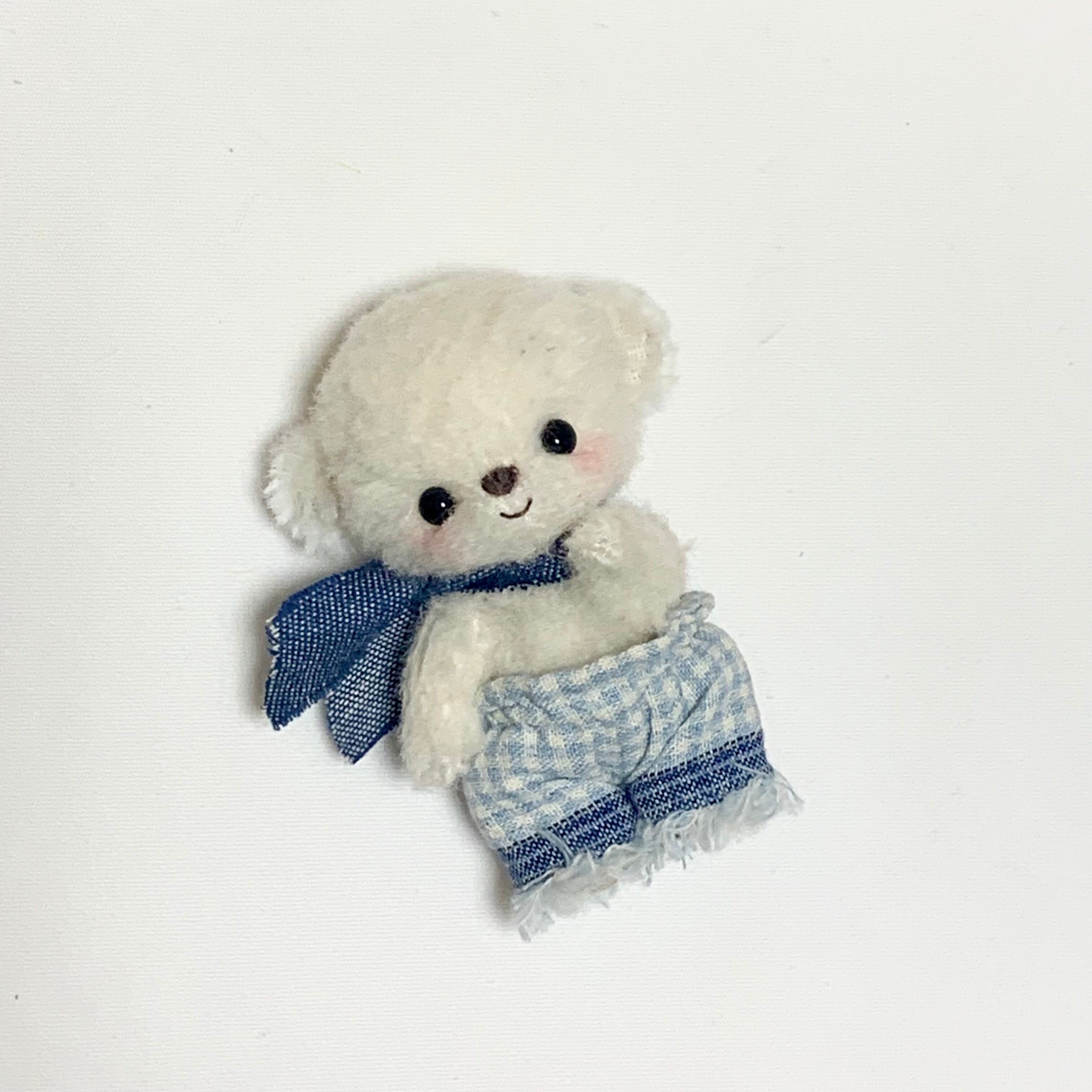 白くま テディベア 可愛い熊 小さな熊 ズボン履いてるくまちゃん | softtoy