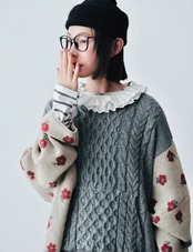 imakokoni　オリジナルツートンカラーフラワートップス　244795