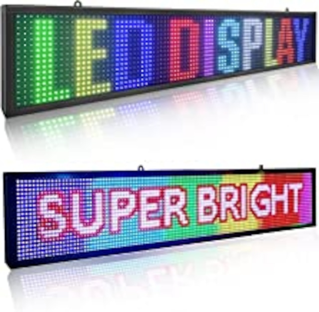 LED 電光掲示板 P10mm 100 CM x 20 CM LEDディスプレイローリング伝言板