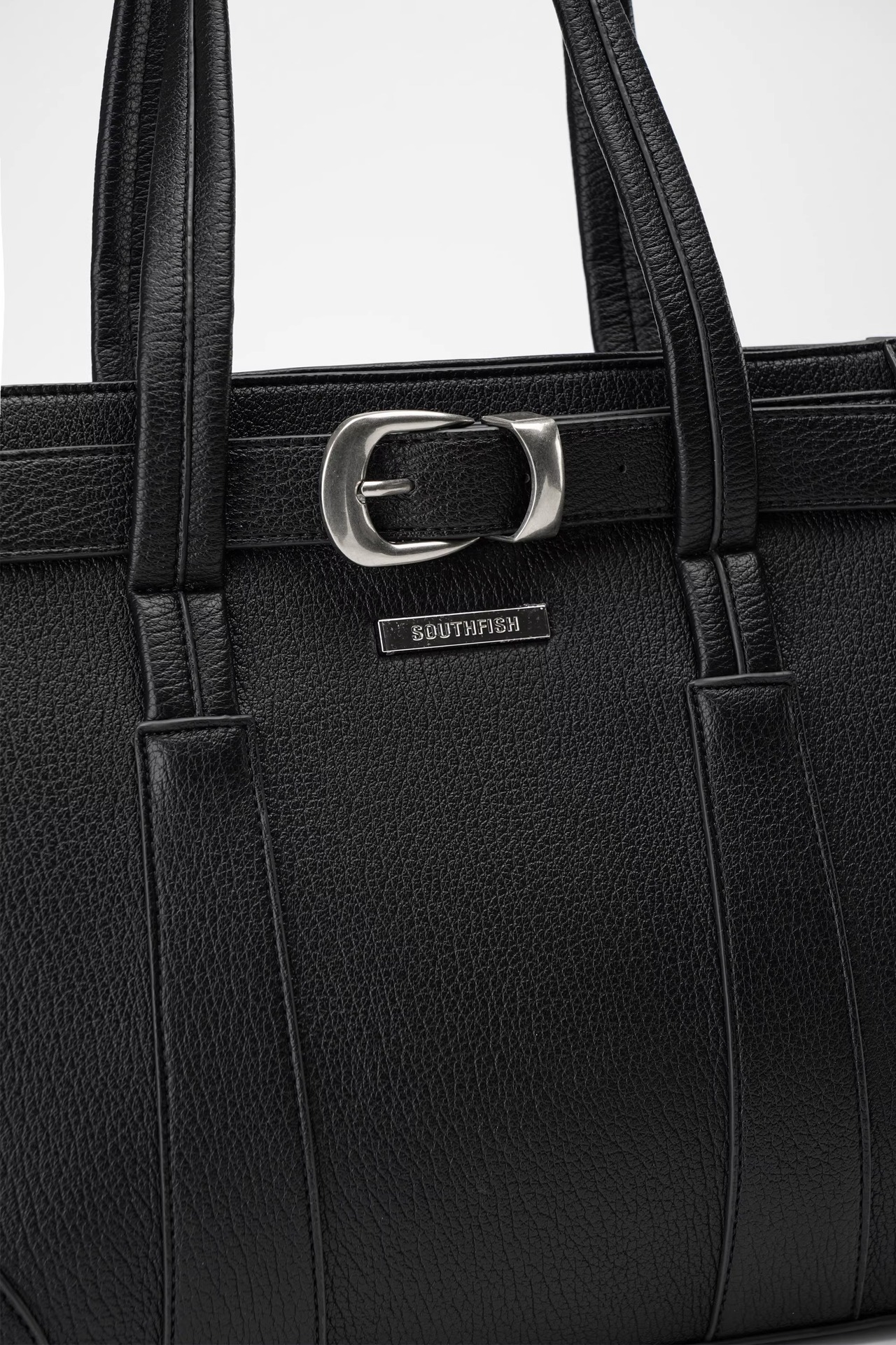 SOUTHFISH Leather Belted Tote Bag
