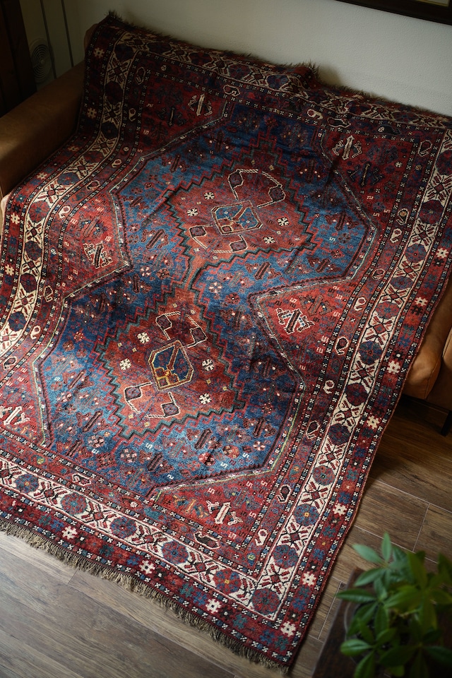 【588】Semi Antique Persian Khamse rug 1930's
