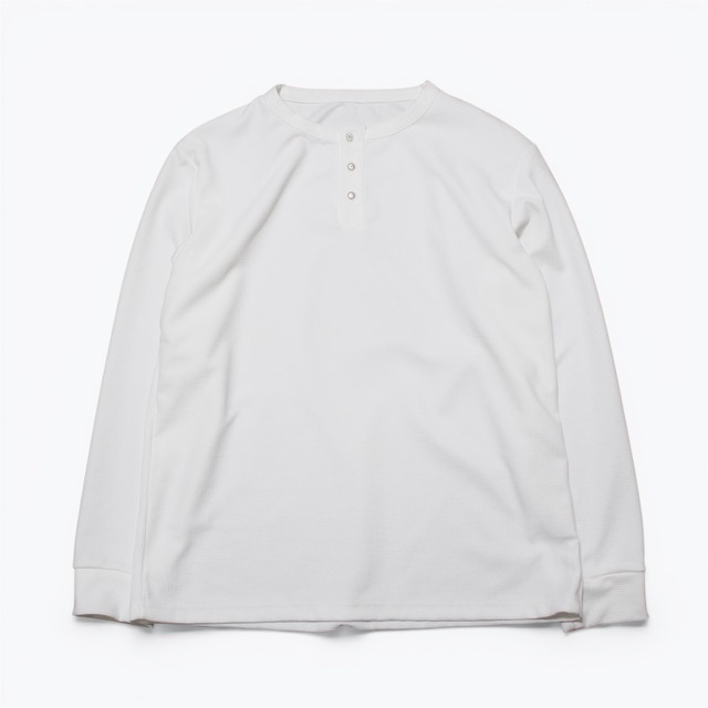 【4/6(水)19時 販売開始】CONCHO WAFFLE HENLEY NECK L/S TEE（ホワイト）