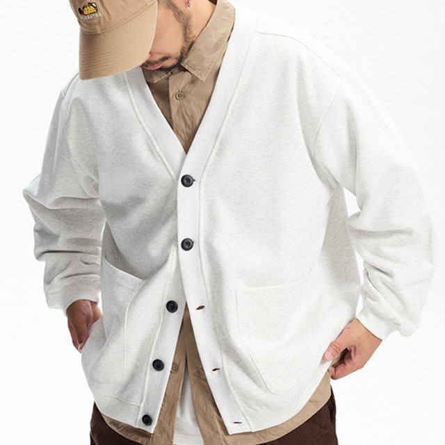 ドロップショルダーVネックカーディガン　　A18367