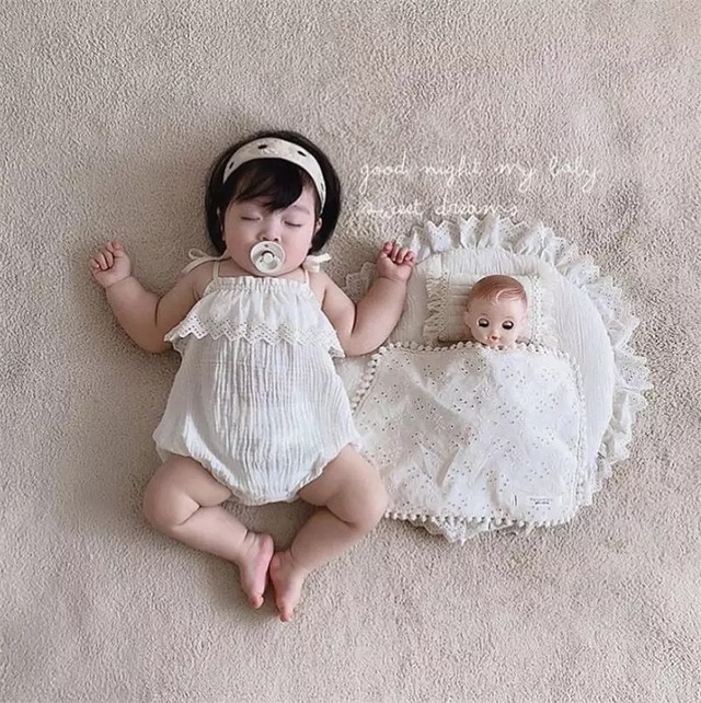 cotton lace rompers
