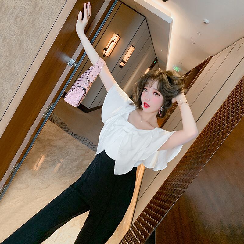 リボンスリーブジャンプスーツ オールインワン スプリングサマー 春物 夏物 ステッチ MIUCO90784893919