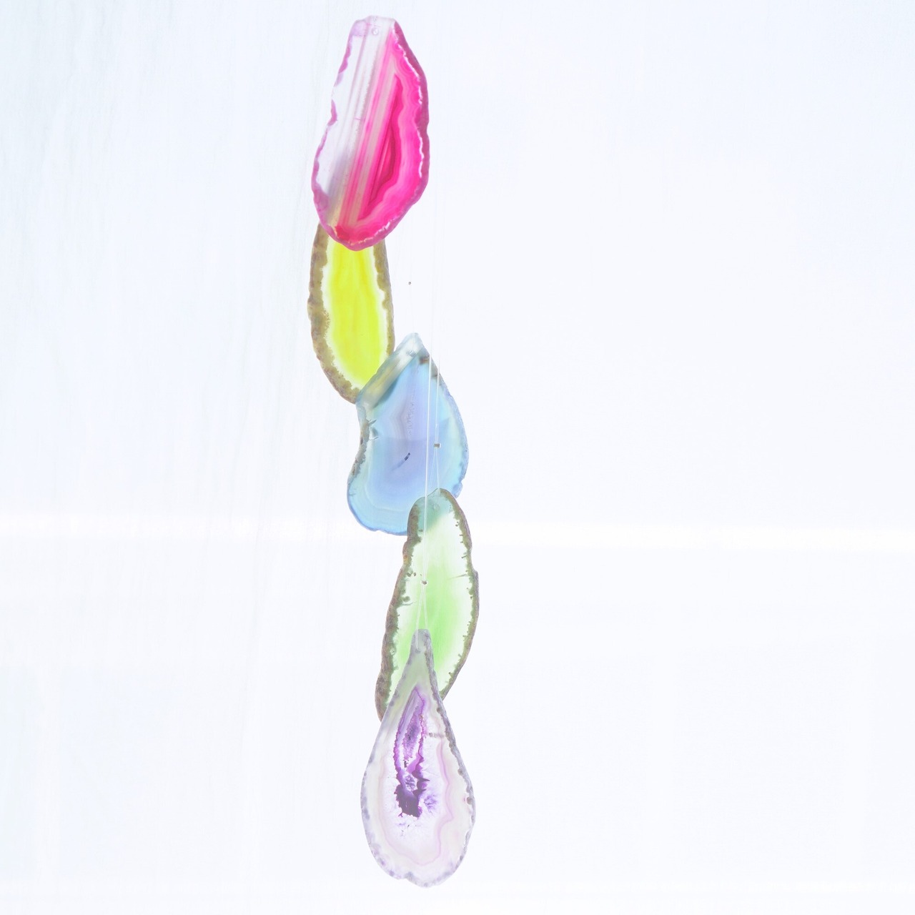 Rainbow Drops - アゲートヒーリングチャイム / Agate Sun Catcher Wind Chime 093