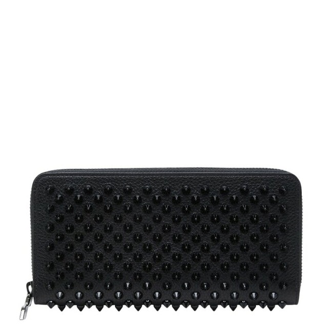 クリスチャンルブタン スパイク パネトーネ ラウンドファスナー 長財布 1185059 ブラック レザー メンズ Christian Louboutin 【中古】