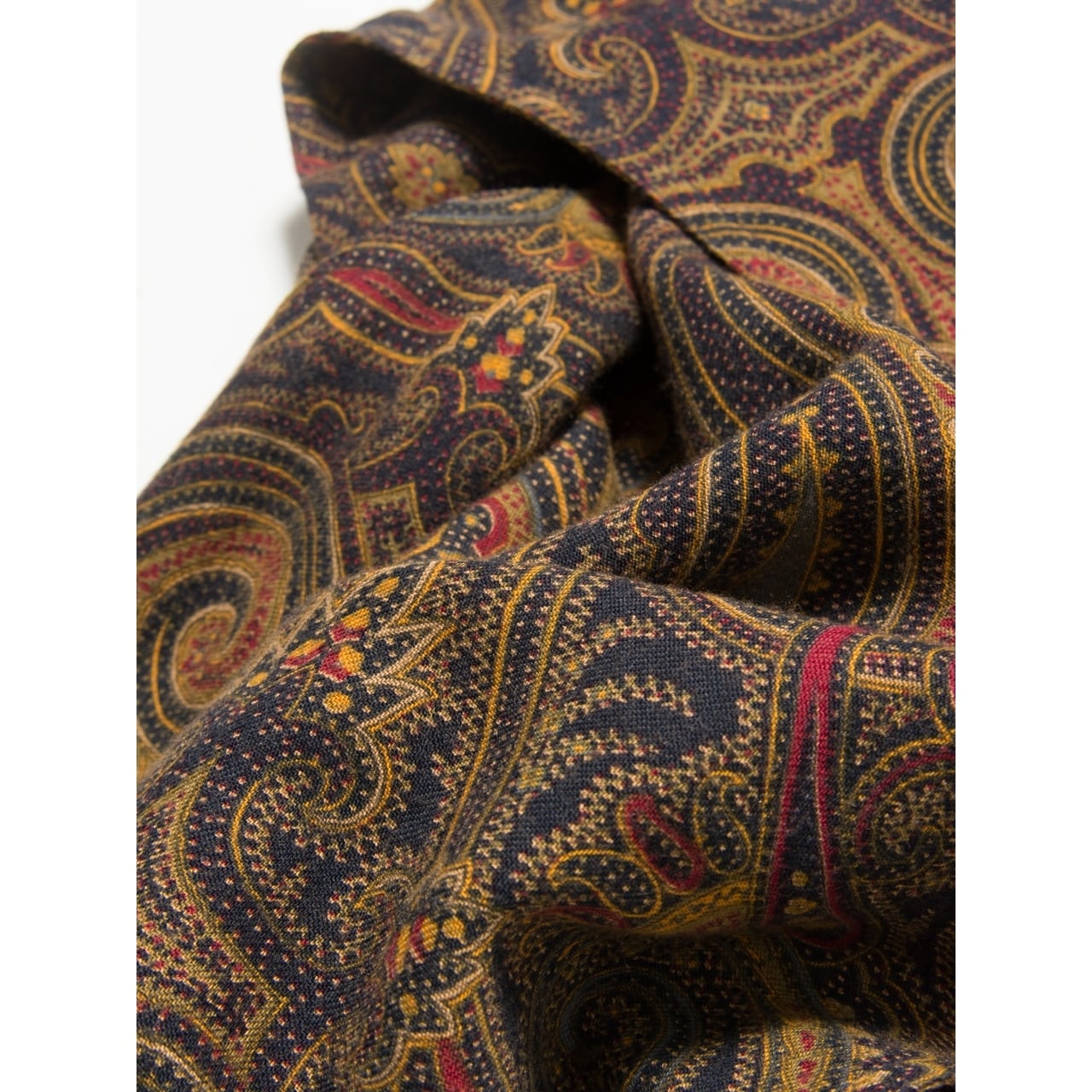 【JAEGER】Made in Great Britain Paisley pattern wrapped skirt（イエーガー イギリス製 ペイズリー柄ラップスカート）5d