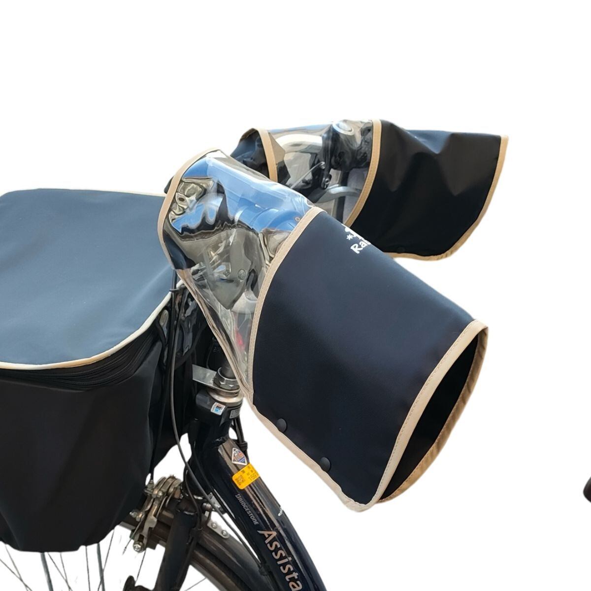 日本製】 自転車 ハンドルカバー 防寒 UV対策 ボアシート取外し 着脱式