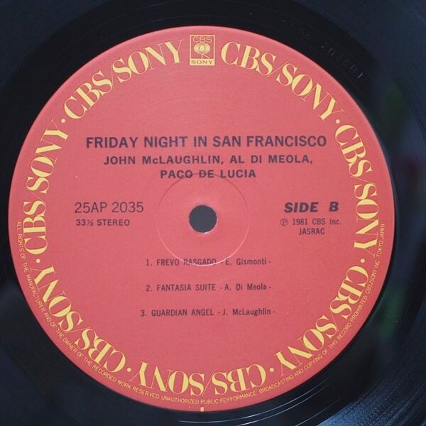 Al Di Meola / Friday Night In San Francisco [25AP 2035] - 画像4
