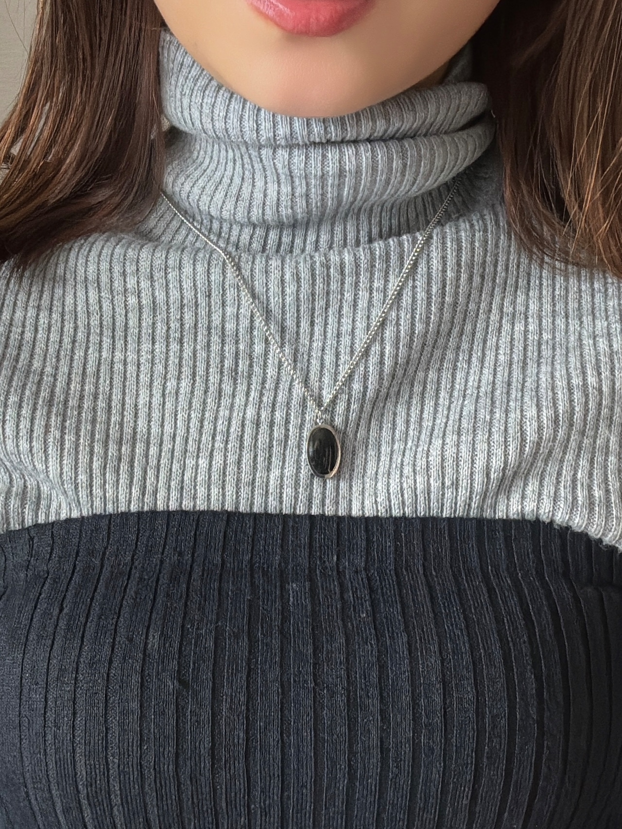 MSA black stone necklace