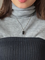 MSA black stone necklace