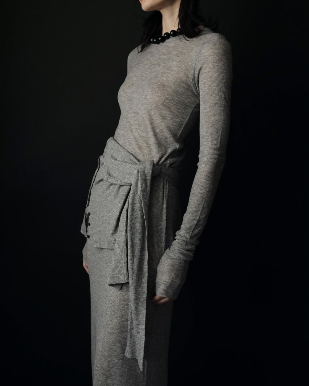 anuke 】Sheer Rib Cardigan | valance 福井｜レディース セレクト