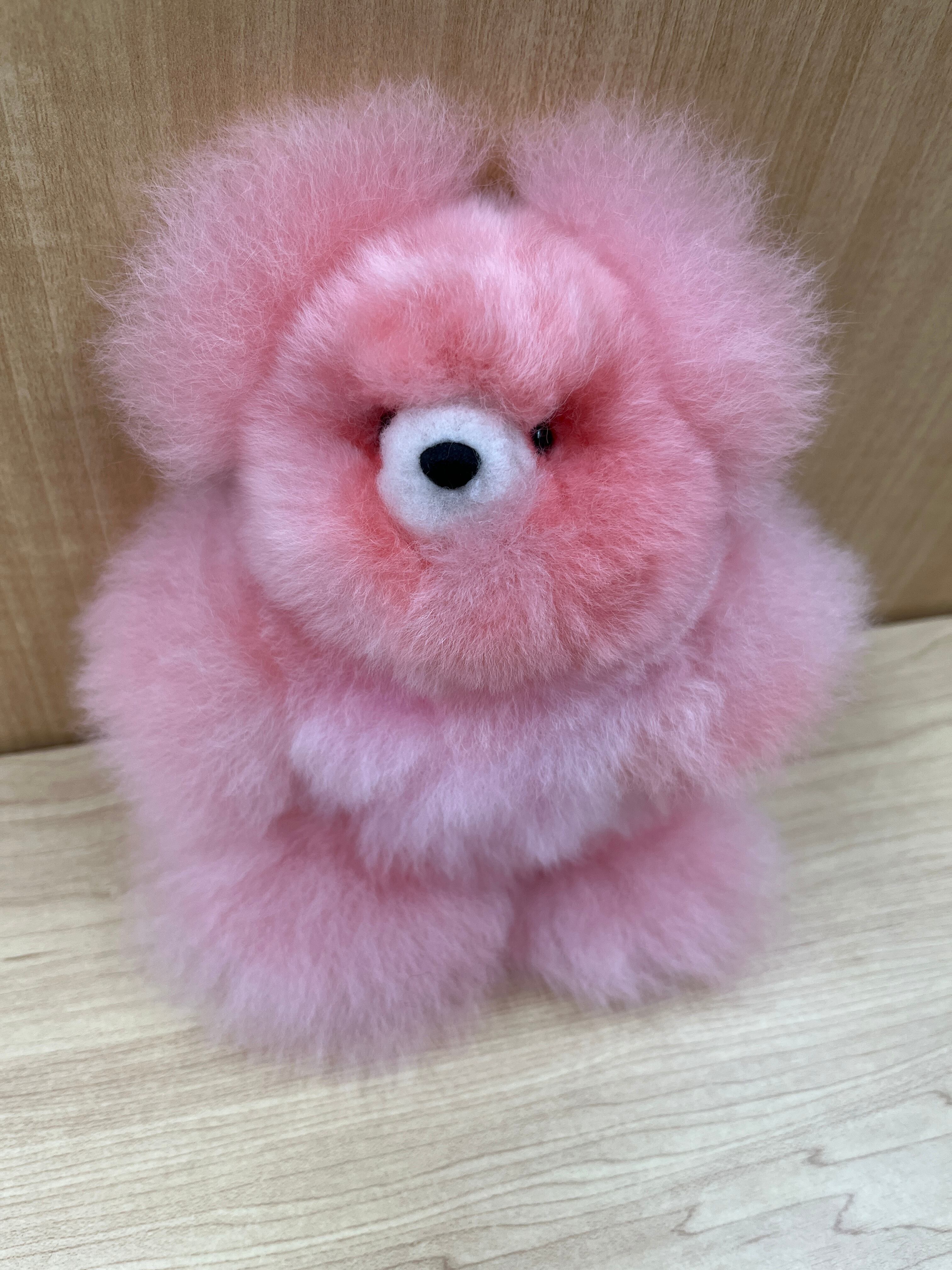 ベビーアルパカ純毛 テディベア 小 ピンク | ALPACA WORLD