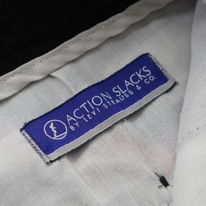 00s Levi's ACTION SLACKS BLACK [W34.5L31相当] 古着