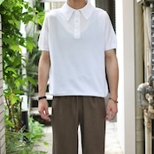 white knit polo
