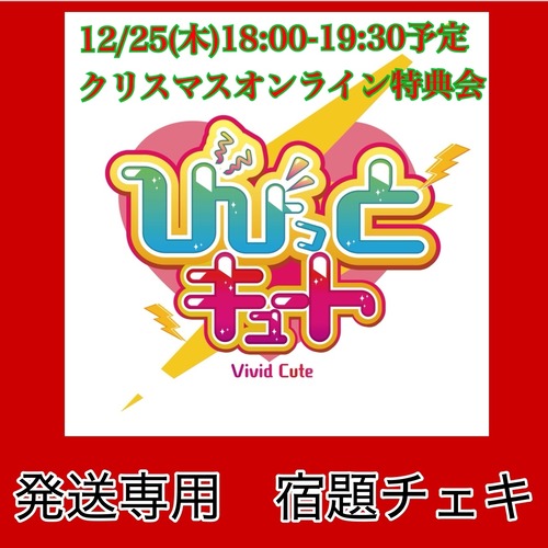 VC 12/25 -19:25まで【SR配信限定】宿題チェキ【発送用】