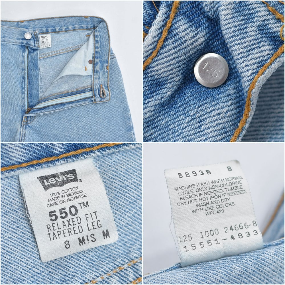 00s メキシコ製 Levi's 550 リーバイス カットオフ フリンジ デニム