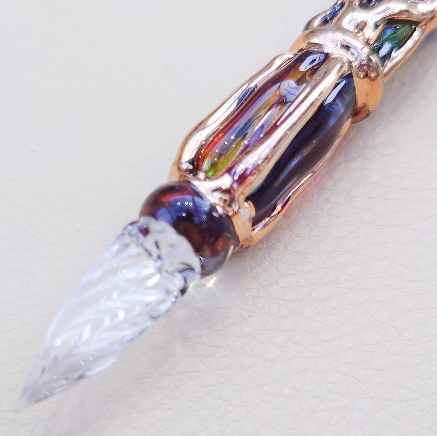 Glass pen of the gold | FLAME WORKS JAPAN 硝子造形士穂坂英樹 GLASS