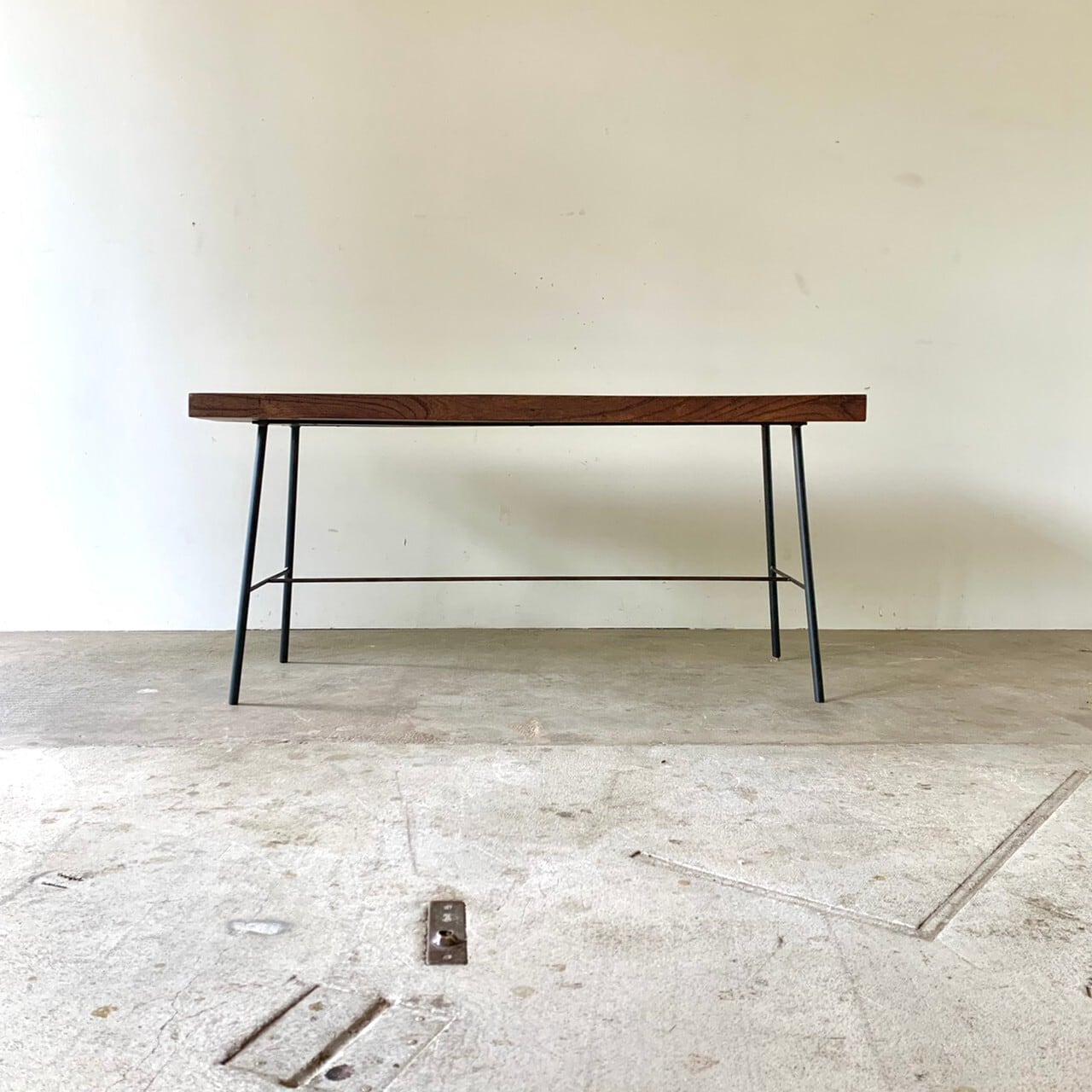 横長のスツール　サイドテーブル　古家具　 0547