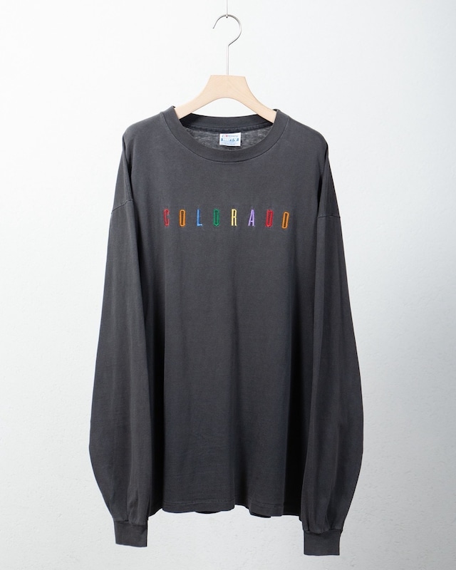 good fade long sleeve printed T-shirt / Made In USA