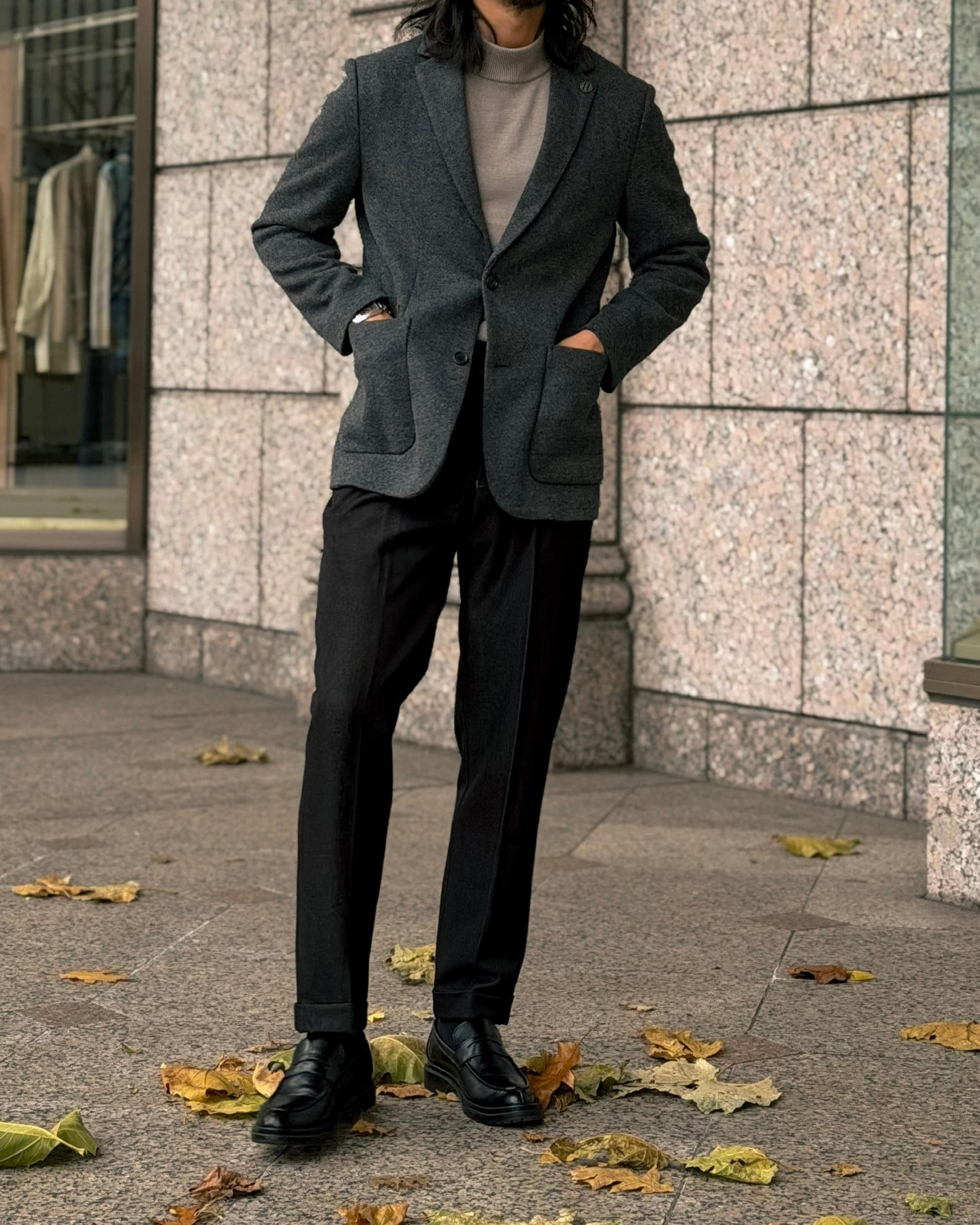 【新品・未使用】SOMMESSO ストレッチ テーパード デニム スラックス 快適設計】ストレッチテーパードデニムスラックス | sommesso