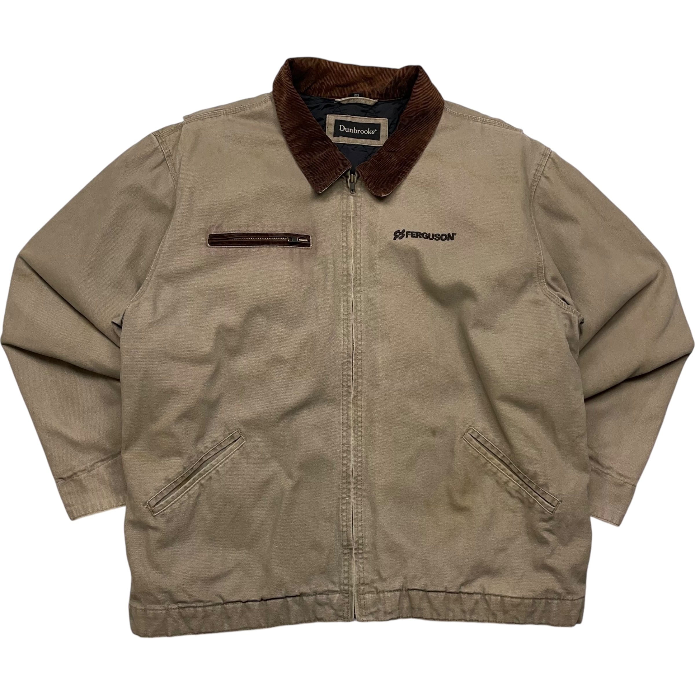 《XL》 Dunbrooke ダックジャケット デトロイトジャケット カバーオール 刺繍 ブラウン no.4672