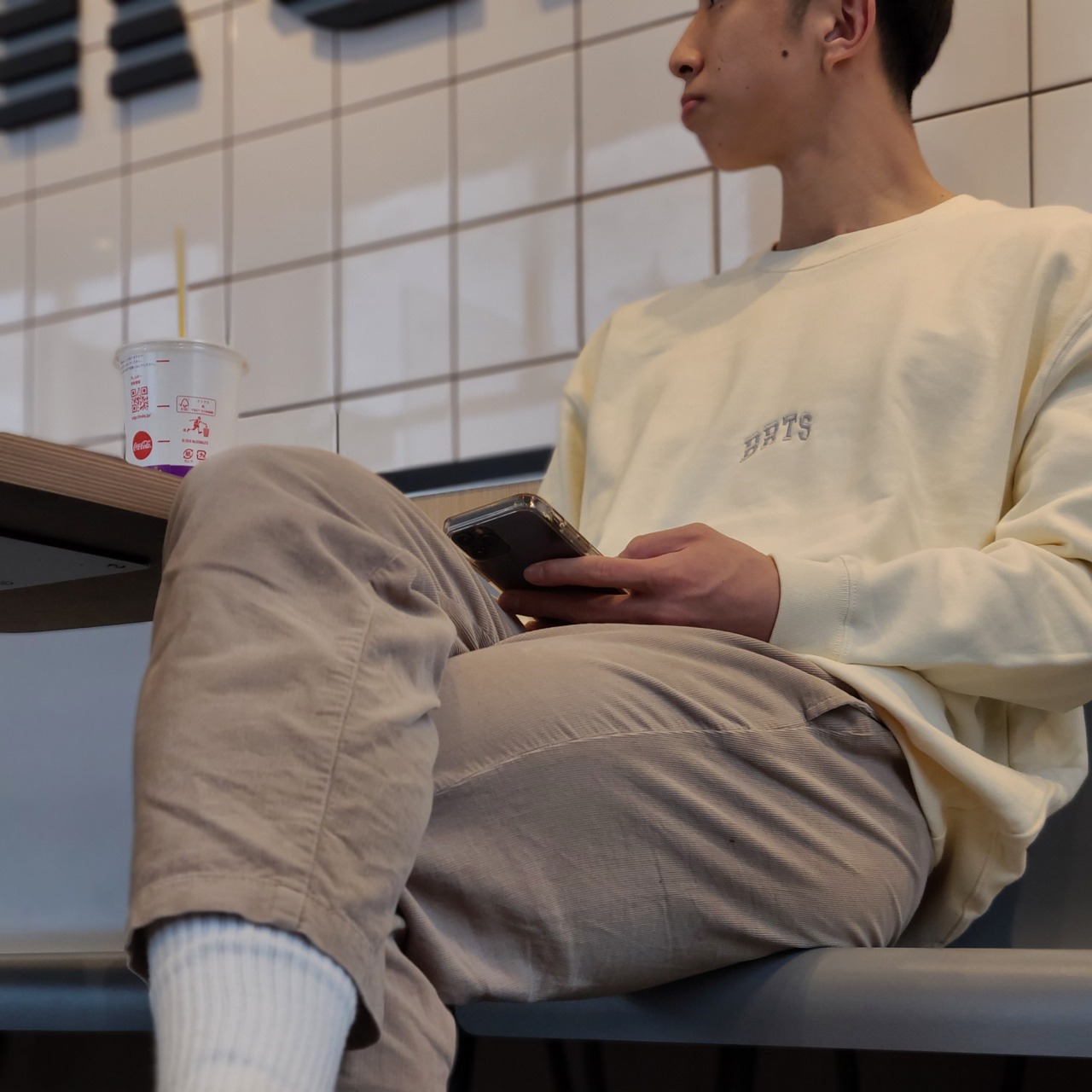 BRTS SHORT LOGO CREW NECK / ナチュラル