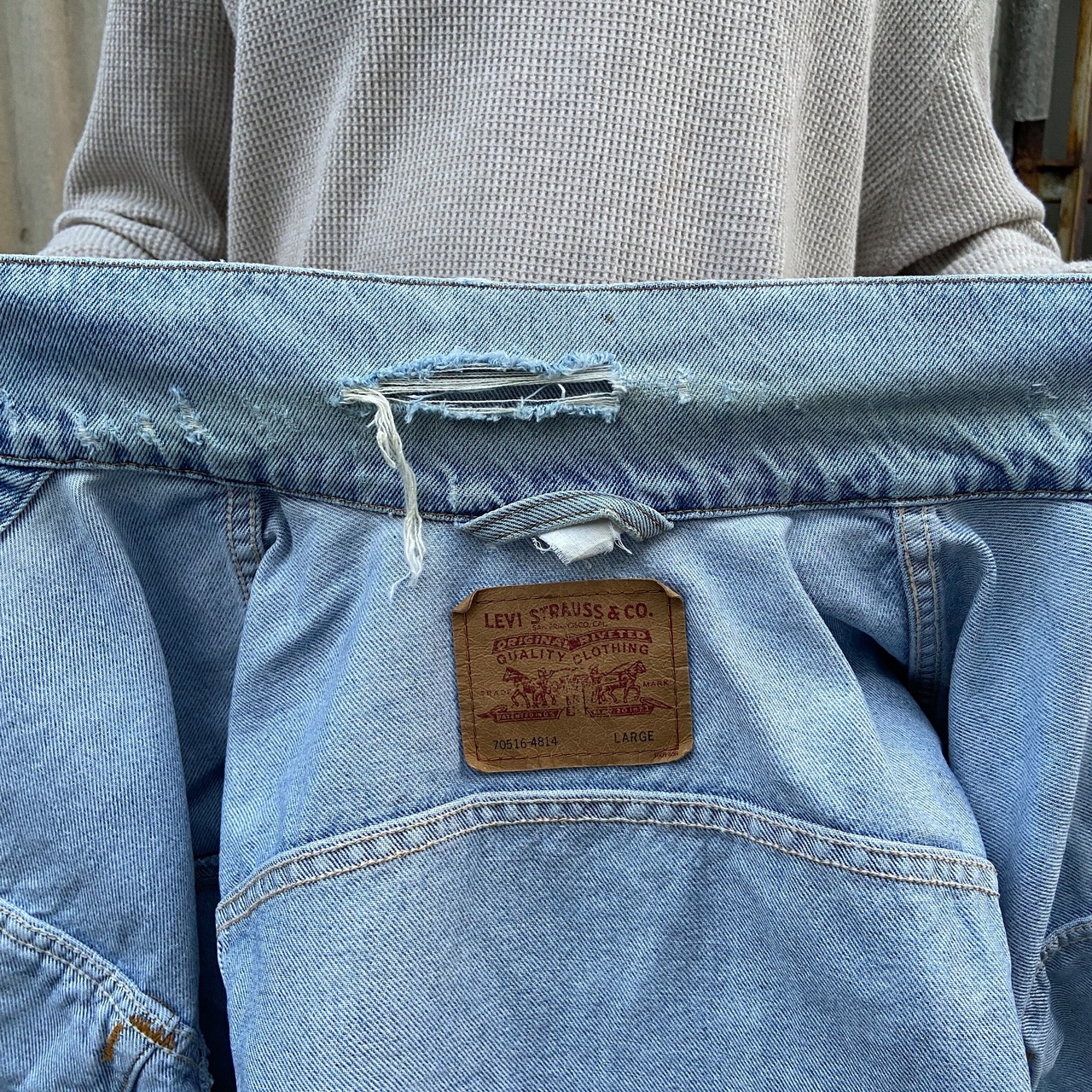 90年代 リーバイス デカパッチ 70516-4814 デニムジャケットメンズL 
