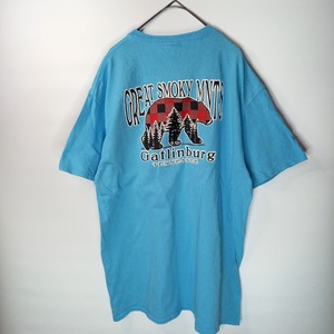 DELTAアパレル　クルーネック　プリントTシャツ　アニマルプリント　半袖　L