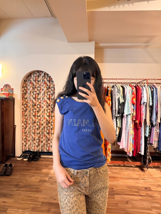 BALMAIN ゴールドボタン タンクトップ