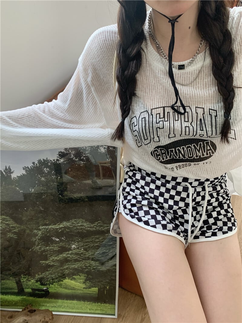 スタンダードプリントTシャツ サマー薄手ブラウス ルーズトップス ロング レトロ 大人ガーリー スウィート キュート カジュアル 夏物 ブラックストロベリース20140560730